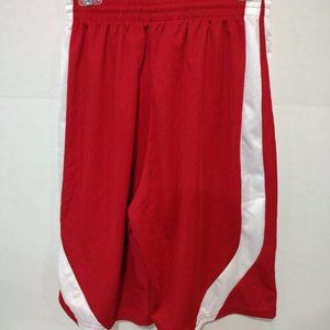 1045 RED/WHITE ADULT MEDIUM SHORTS BASKETBALL LONG 003